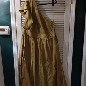 Madewell Gold Halter Sundress Casual